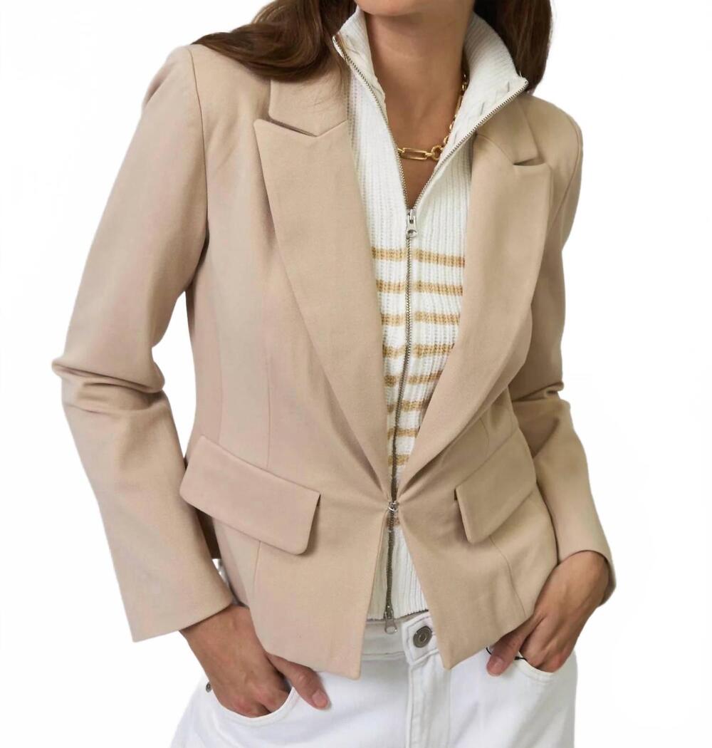 NEW CENTRAL PARK WEST chloe nautical stripe jacket in beige